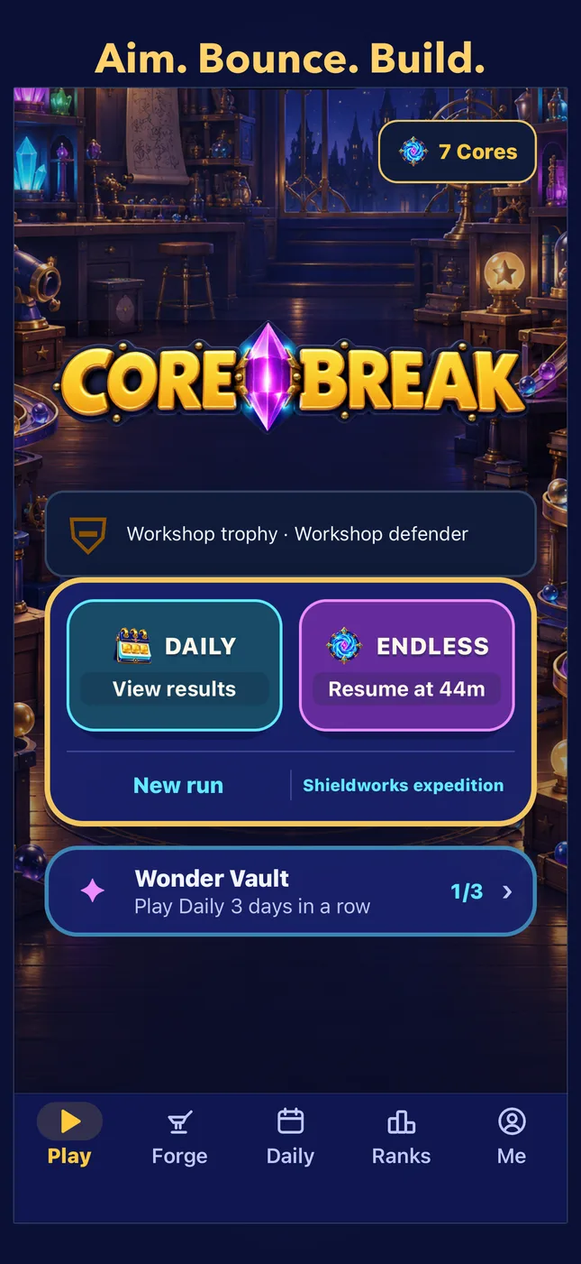 Aim. Bounce. Build.