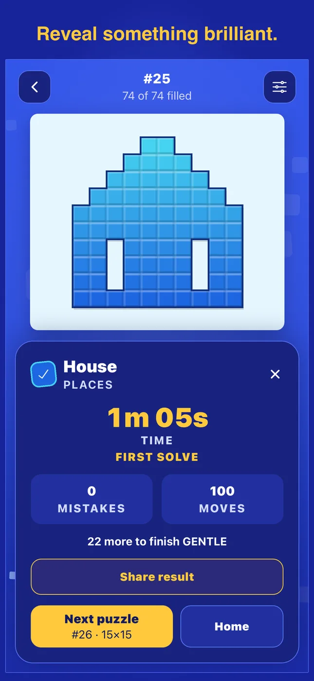 Every solve reveals a picture