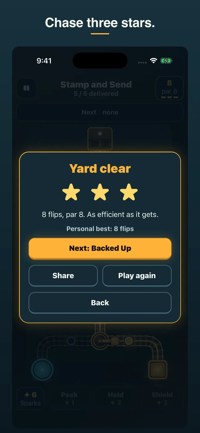 Chase three stars.