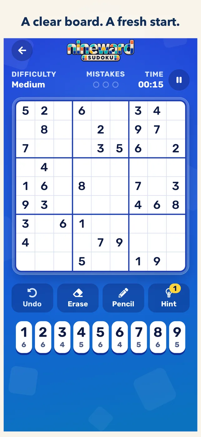 A clear board. A fresh start.