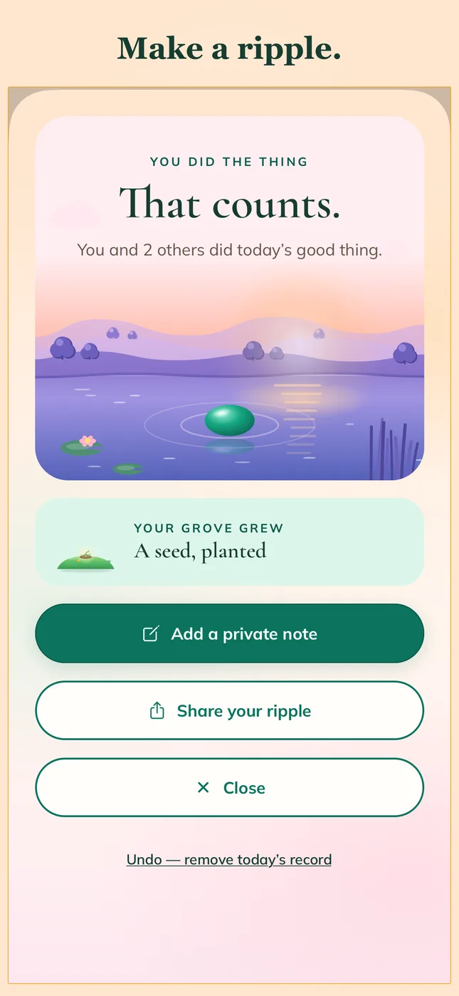 Make a ripple.