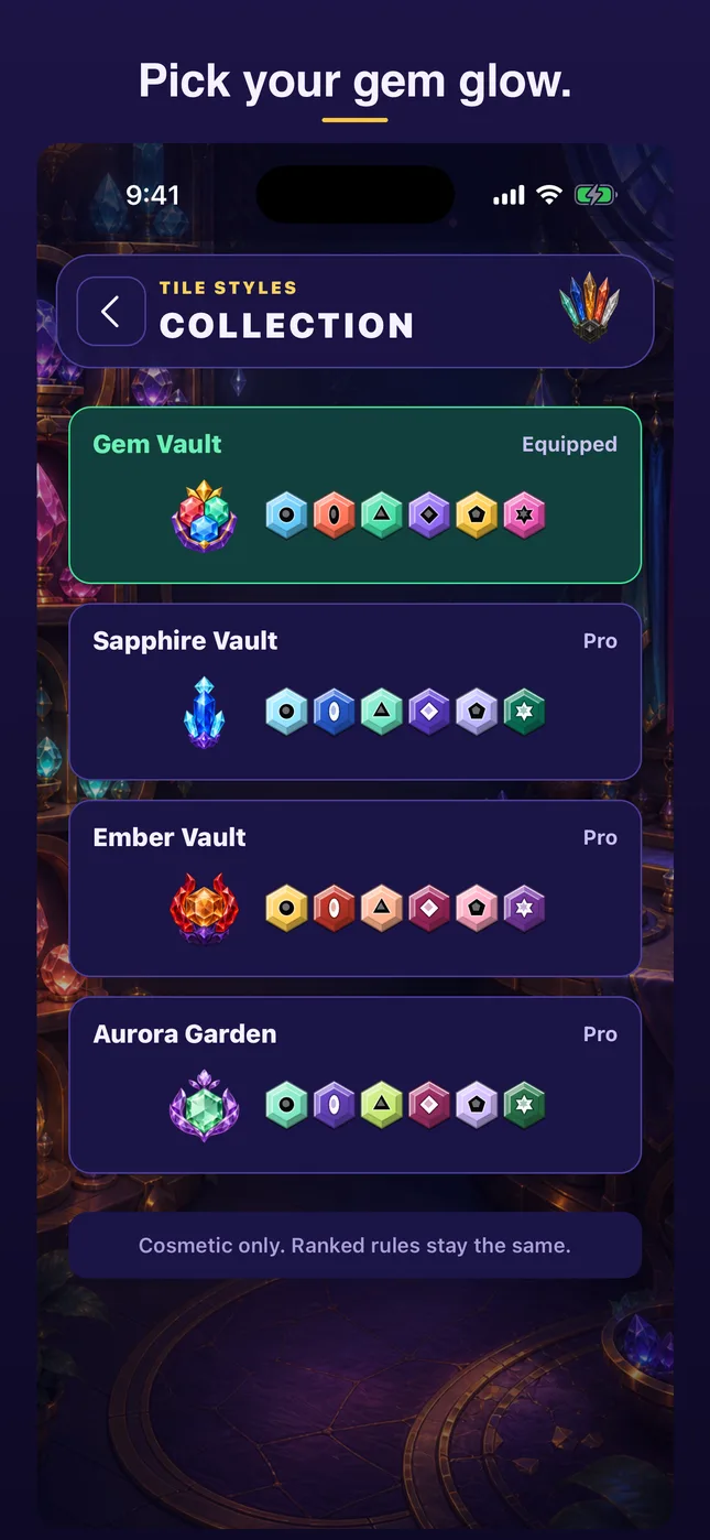 Pick your gem glow.