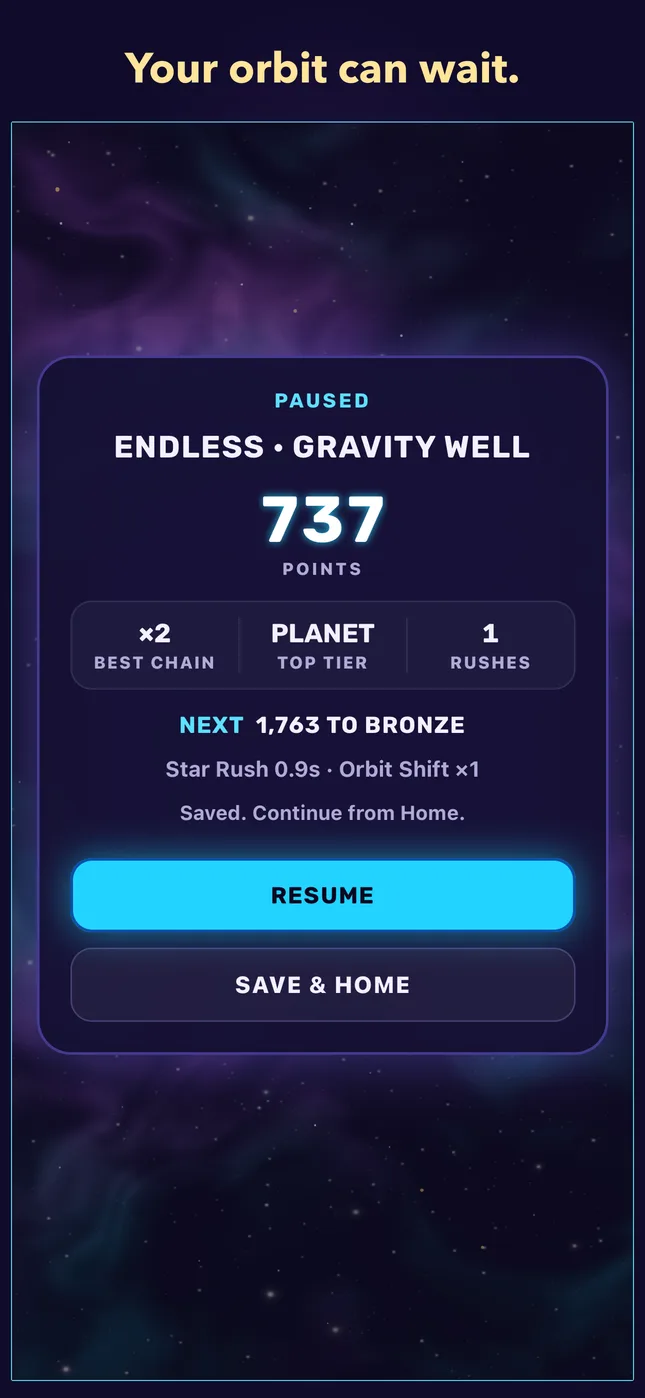 Your orbit can wait.