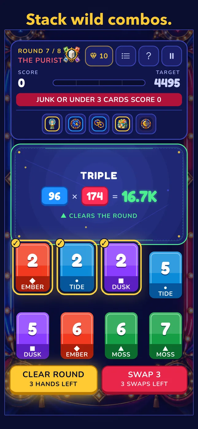 Stack wild combos.