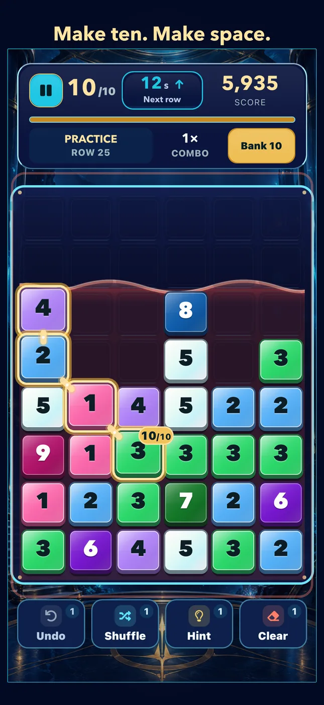 Make ten. Make space.