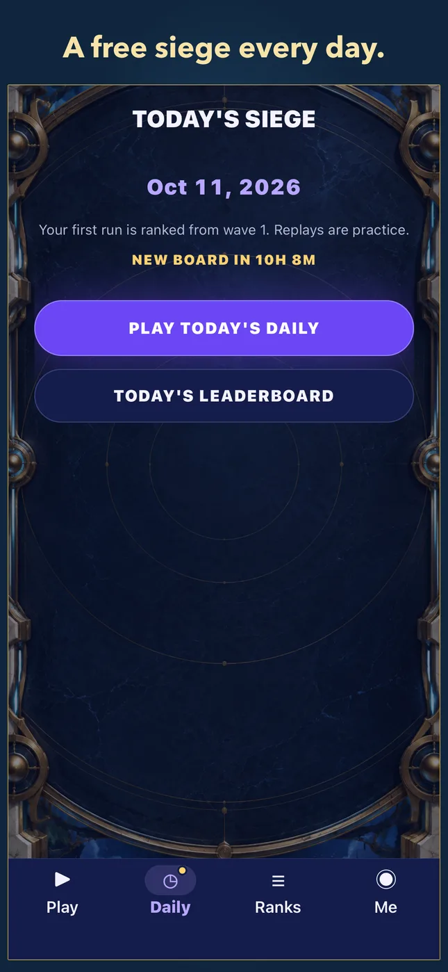 A free siege every day.