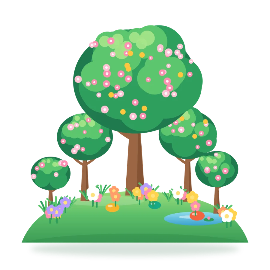 One Good Thing’s Grand grove stage, a decorative preview of growth over time